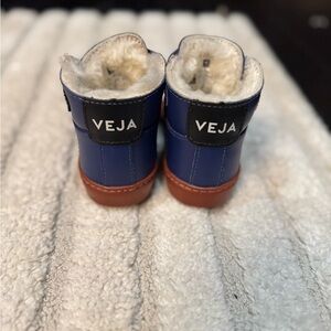 Veja Kids Navy and Chestnut Boots